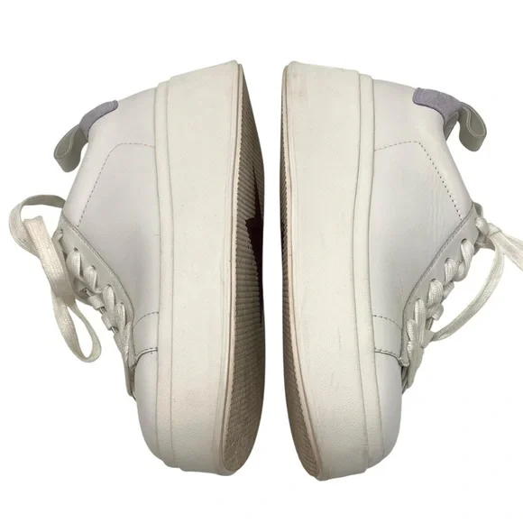 Ash Move S White Leather Chunky Platform Sneaker Lavender Heel Women’s 39 - Picture 11 of 15
